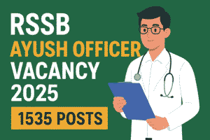 Read more about the article RSSB Ayush Officer Recruitment 2025 – Apply Online for 1535 Posts, Eligibility & Exam Date