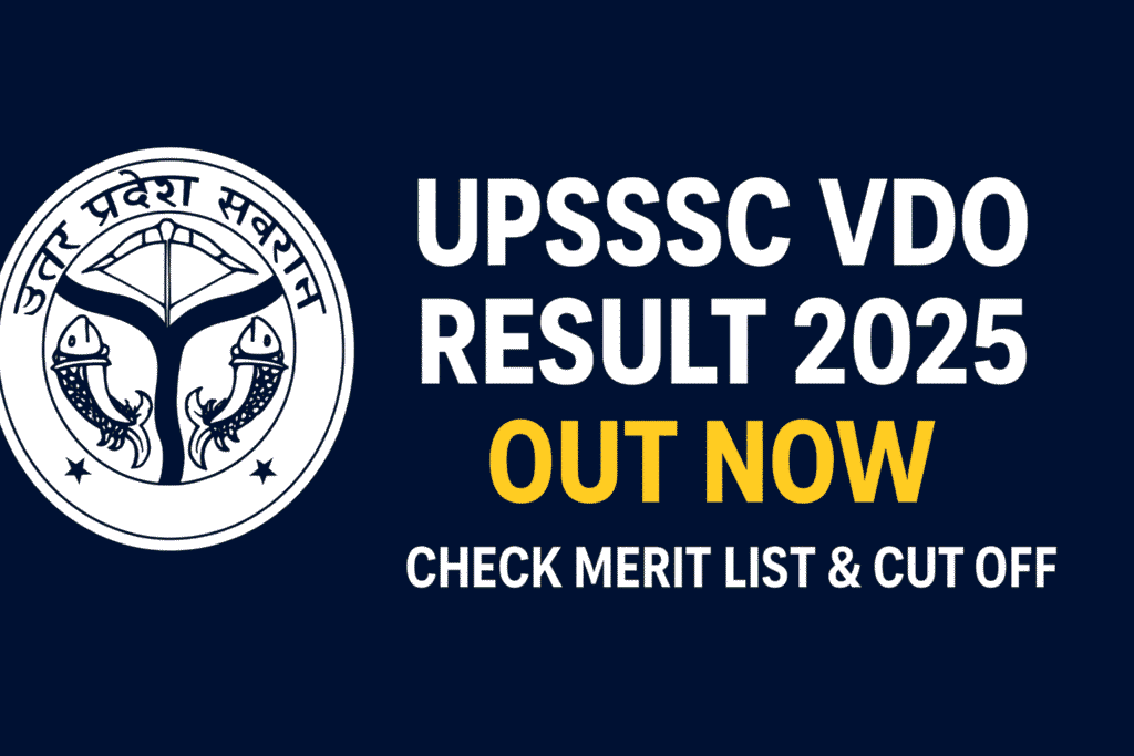UPSSSC VDO Result 2025