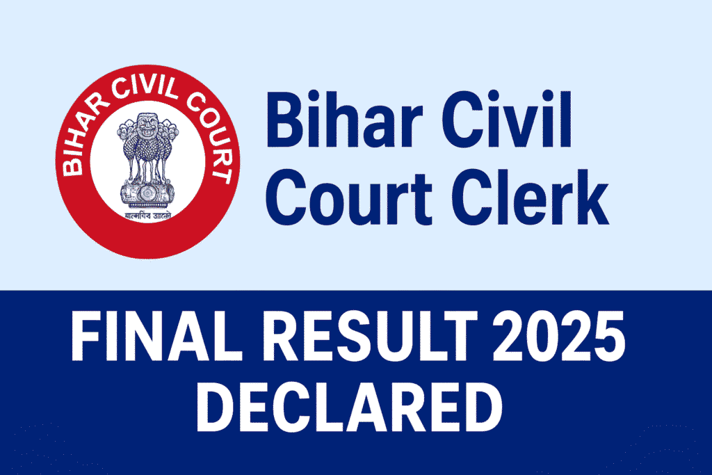 Bihar Civil Court Clerk Final Result 2025