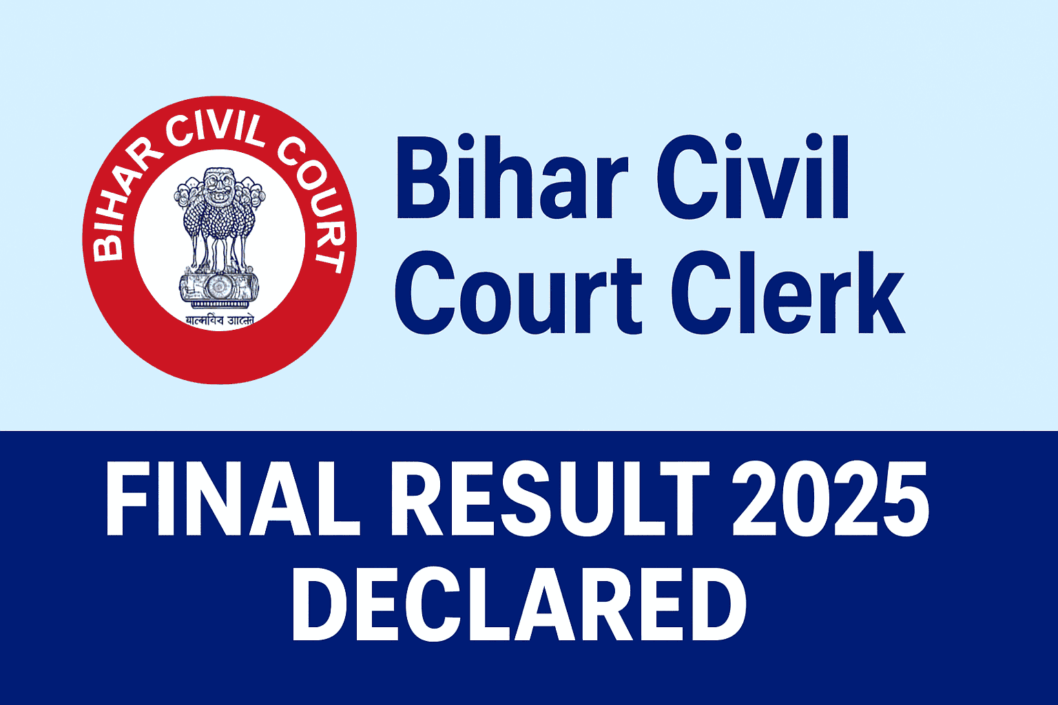 Bihar Civil Court Clerk Final Result 2025