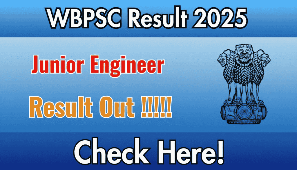 WBPSC JE Result 2025