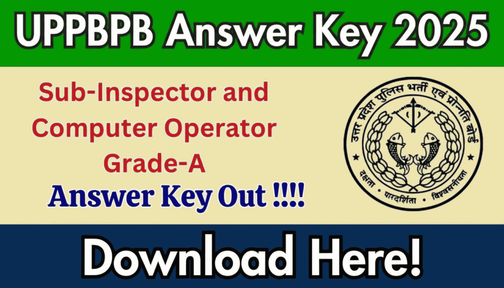 UPPBPB Answer Key 2025