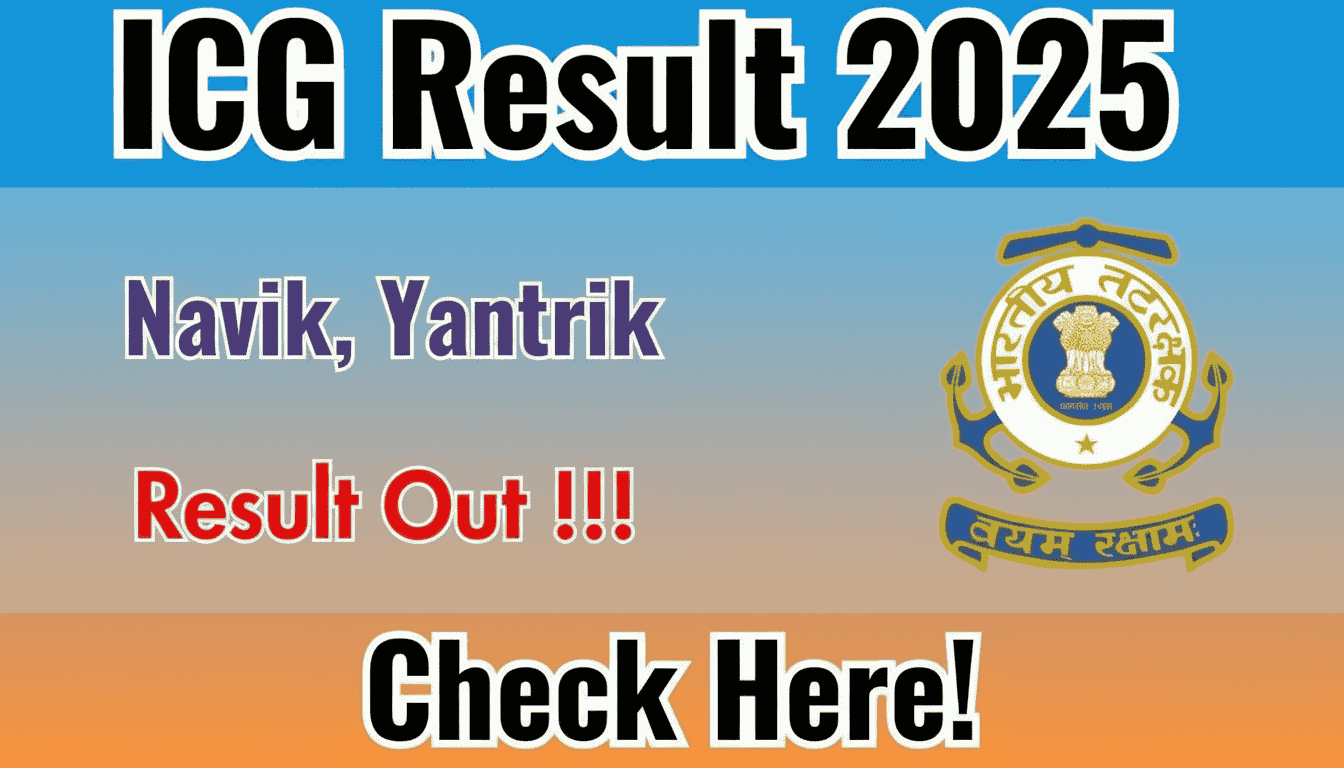 ICG Navik Yantrik Result 2025