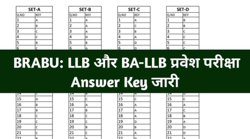 BRABU Law Entrance Answer Key 2025