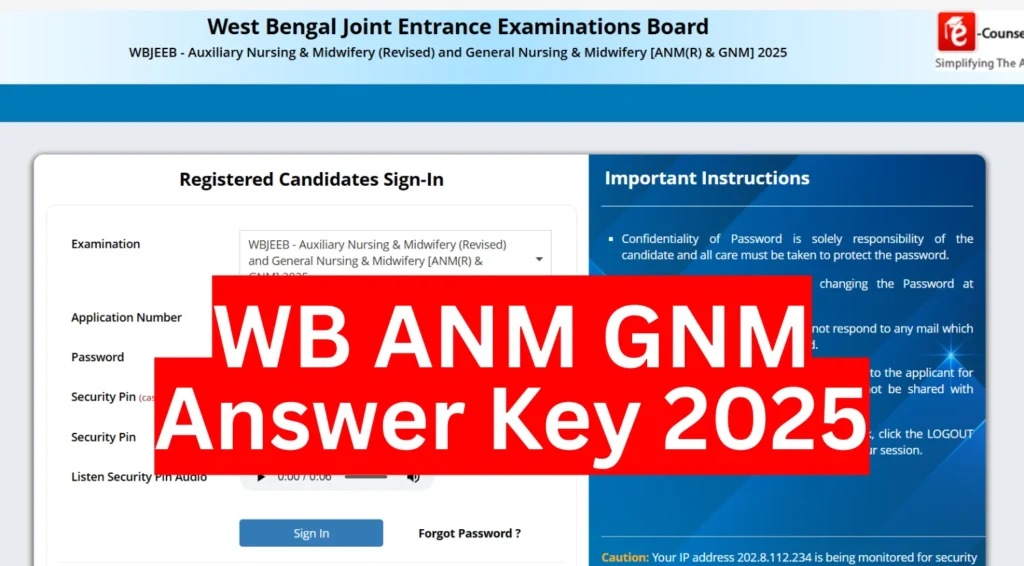 WB ANM GNM Response Sheet 2025