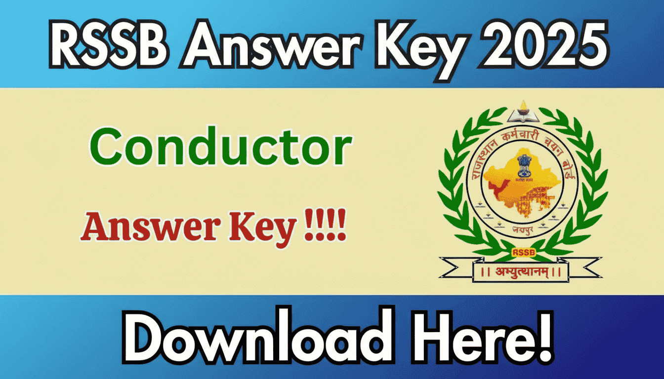 RSSB Conductor Answer Key 2025